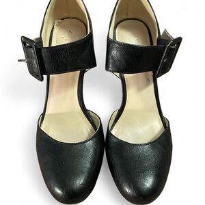 Nine West Black Ankle Strap Heels